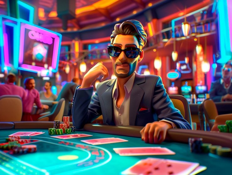 Rangkaian mesin slot klasik dengan simbol tradisional yang nostalgik